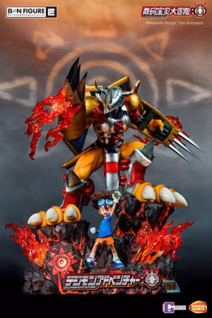 digimon infinity studio yagami taichi x war greymon licensed resin statue 1