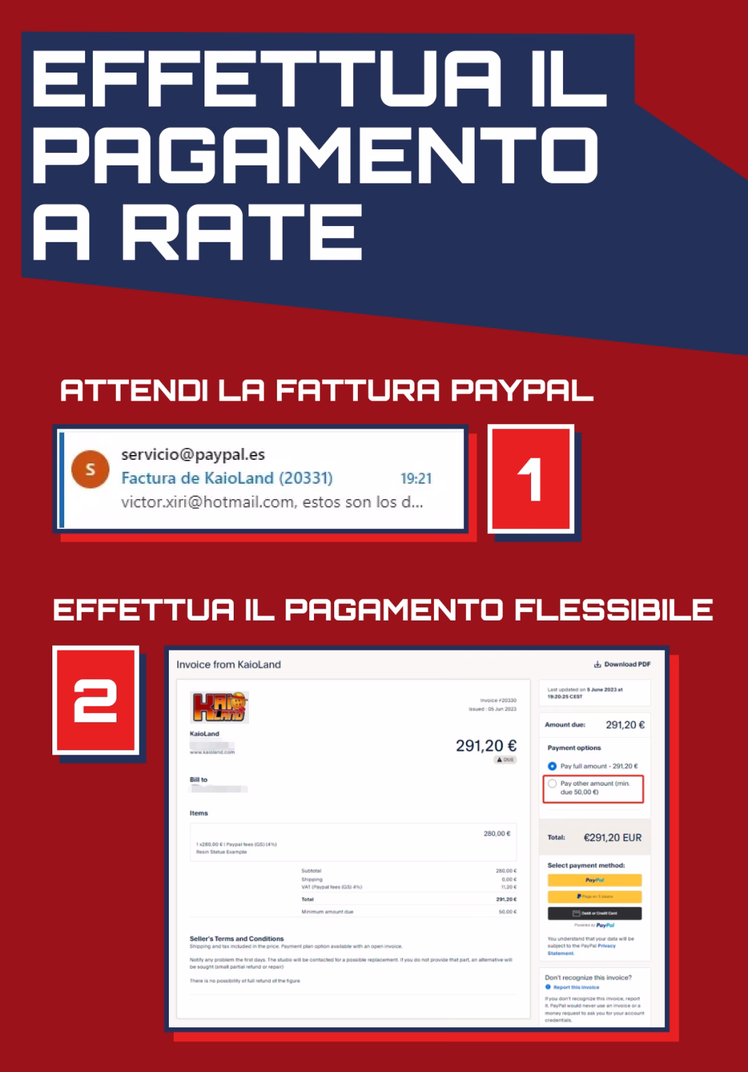 EFFETTUA IL PAGAMENTO A RATE