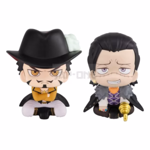 One Piece Megahouse Dracule Mihawk Crocodile Look Up Set With Gift Licensed Resin Statue