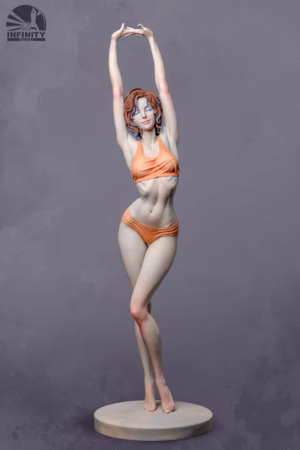Infinity-Statue aus der „Elegant Beauties“-Serie – „Morning“, lizenzierte Statue aus Kunstharz