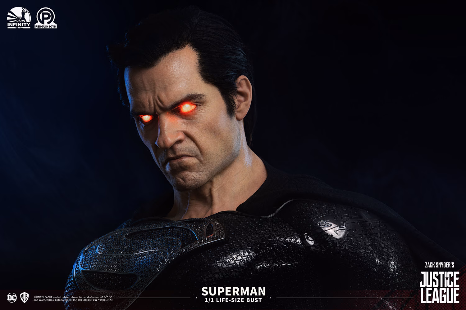 DC ザック・スナイダー版『ジャスティス・リーグ』インフィニティ・スタジオ製 スーパーマン 等身大バスト ライセンス取得済みレジン製スタチュー DC Zack Snyders Justice League Infinity Studio Superman Life-Size Bust Licensed Resin Statue - 画像 (6)