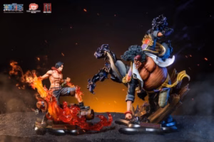 One Piece Jimei Palace Ace vs Blackbeard Licensed Resin Statue