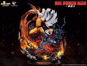 One Punch Man – Tes Studio – Offiziell lizenzierte Figur: Saitama, Lehrer Genos, Dämon-Cyborg – Lizenzierte Resin-Figur