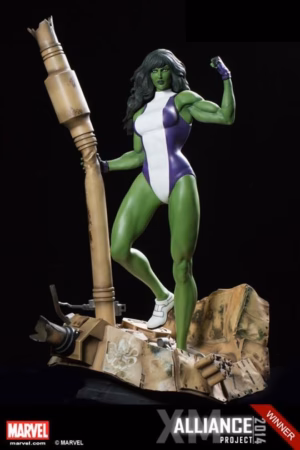 Home 34 Marvel XM estudio She Hulk Escultura de resina