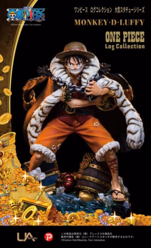 One Piece Unique Art Log Collection Monkey D Luffy  Licensed Resin Statue