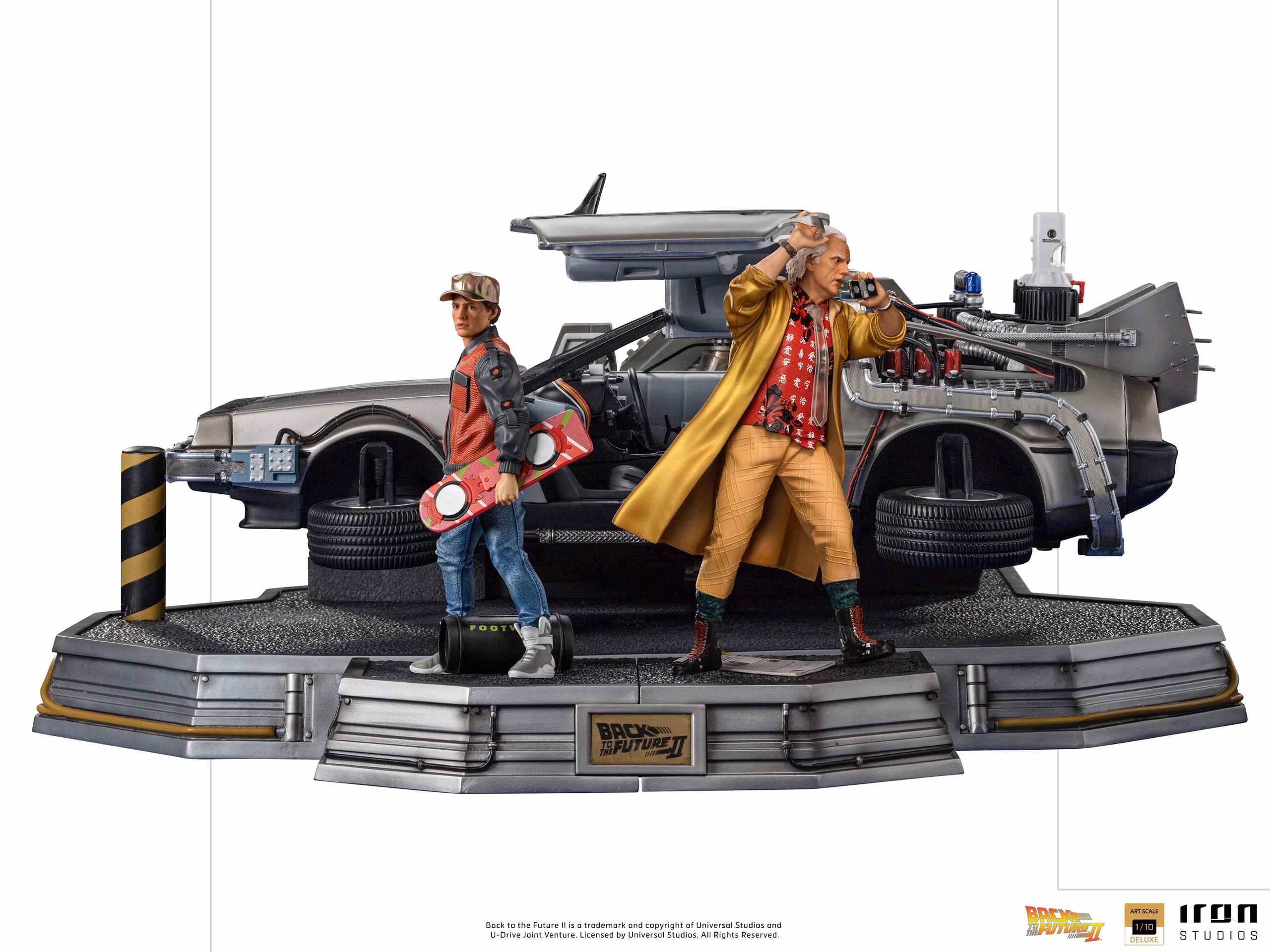 Back to the Future Part II Iron Studio DeLorean Full Set Deluxe - Imagen 4