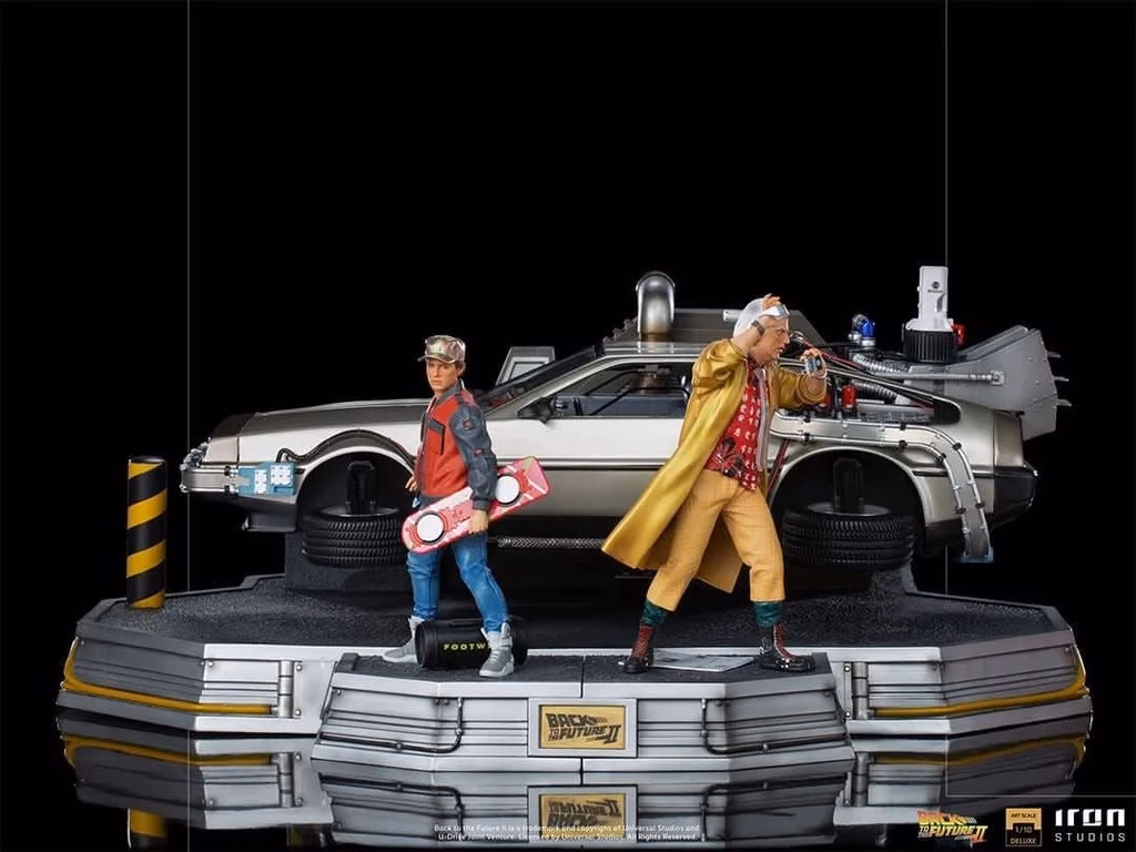 Back to the Future Part II Iron Studio DeLorean Full Set Deluxe