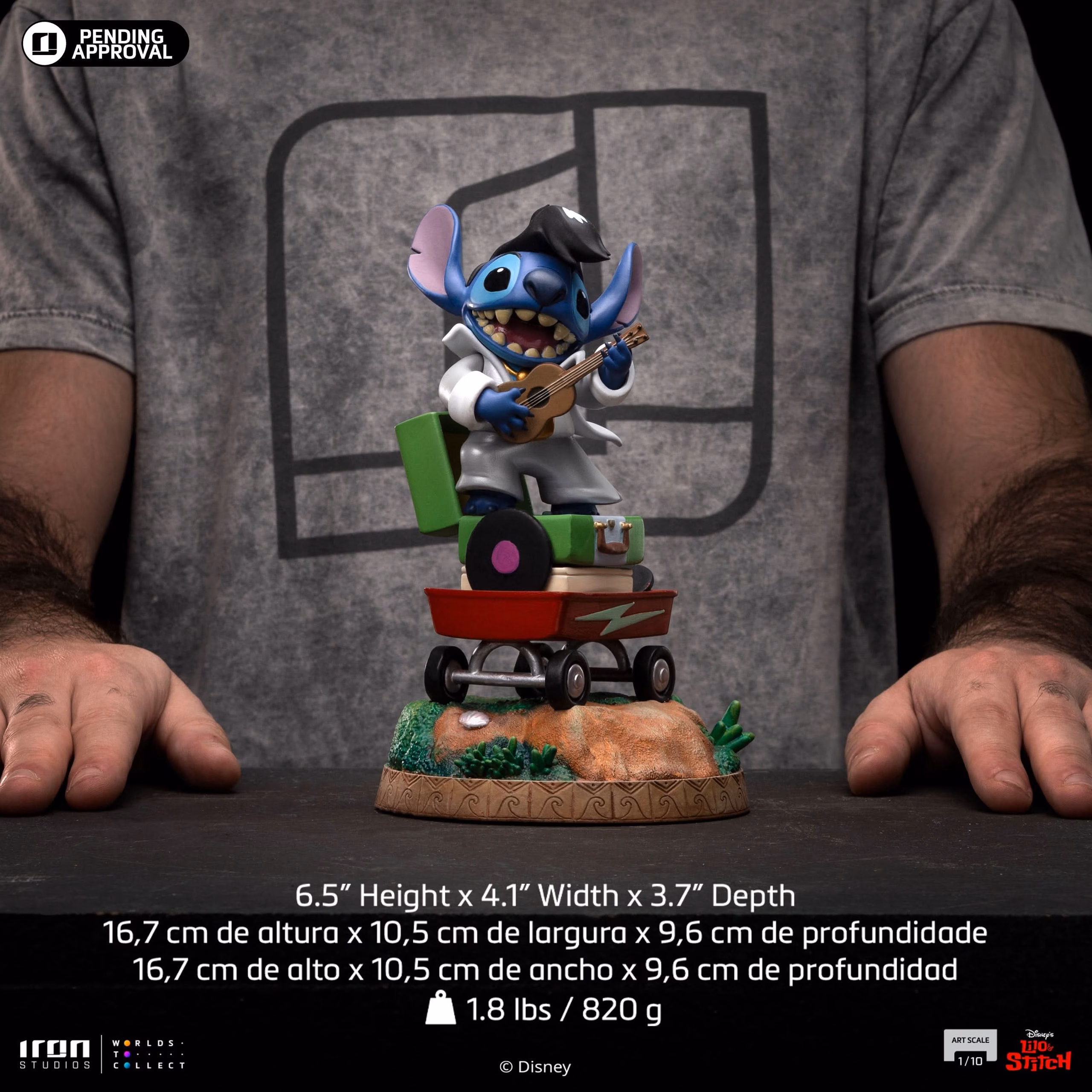 Lilo Stitch Iron Studio Stitch King of Rock - Imagen 5
