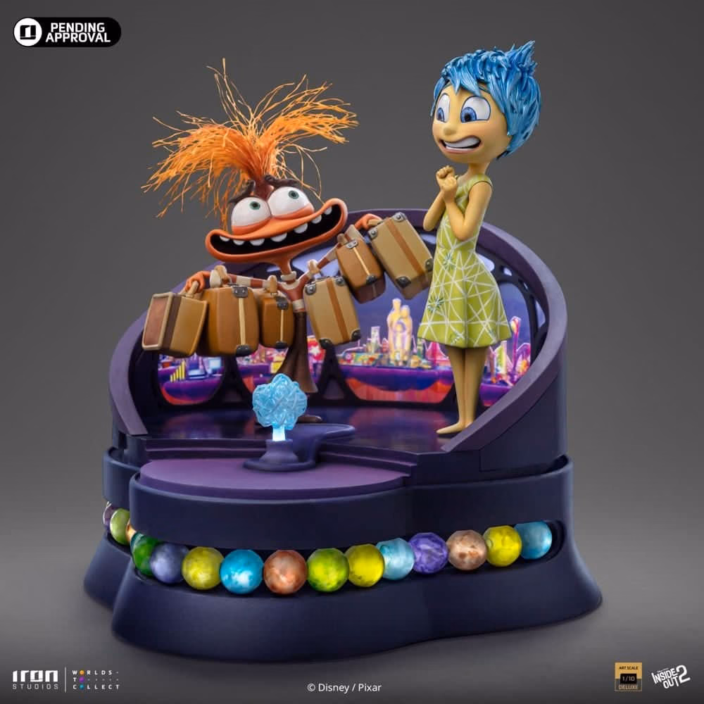 Inside Out 2 Iron Studio Joy and Anxiety Deluxe