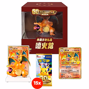 Pokemon TCG 30th Anniversary Celebration Charizard Collector Figure Gift Box Chinese